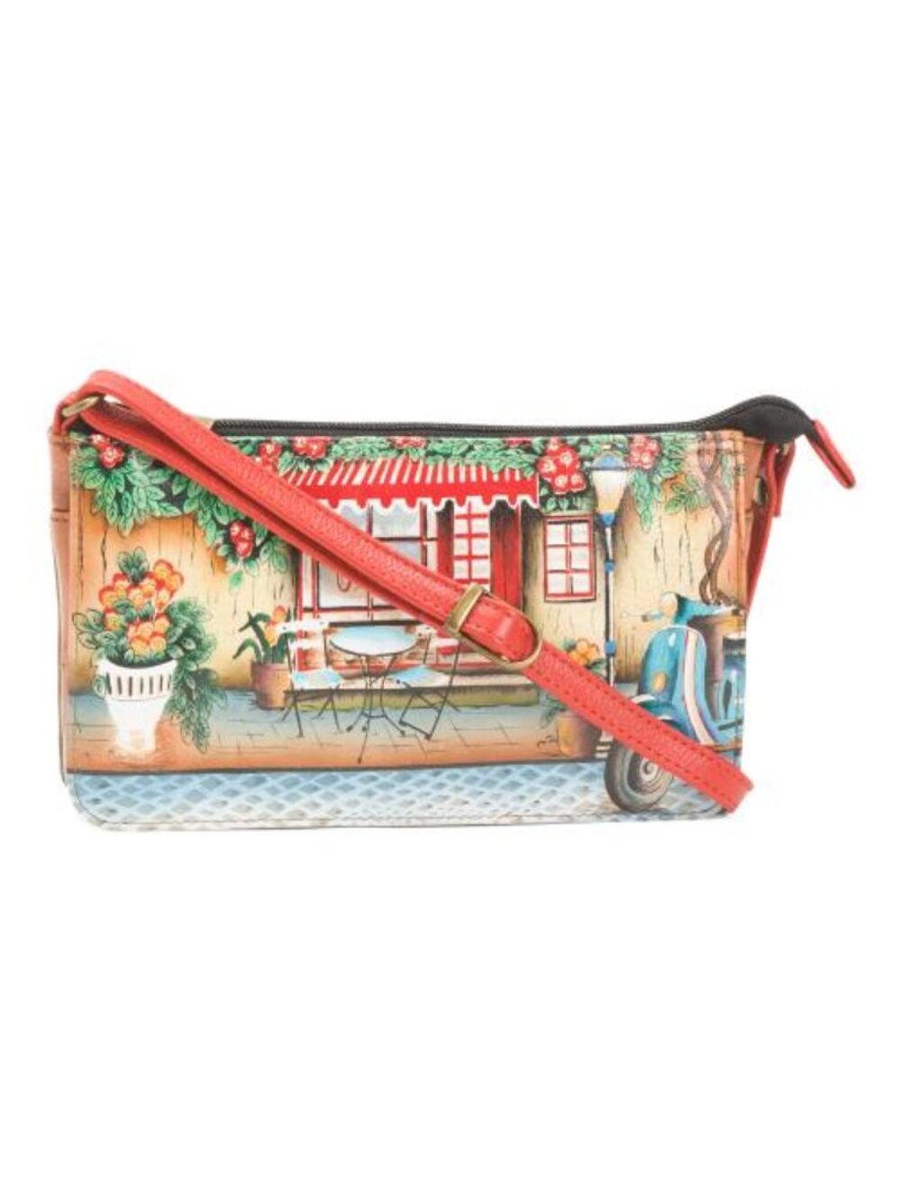 ANUSCHKA Leather Le Cafe Crossbody Organizer